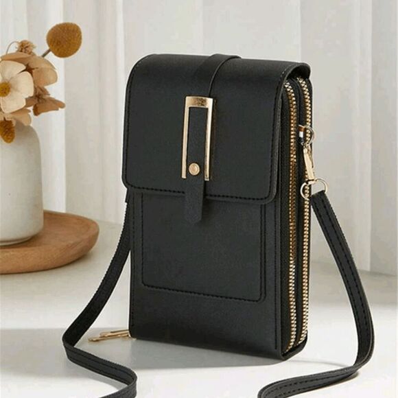 2/$30 Brand New Ladies Elegant Black Cell Phone Bag - Picture 1 of 4